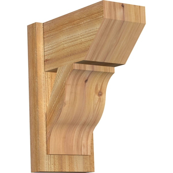 Ekena Millwork Funston Slat Rough Sawn Outlooker, Western Red Cedar, 8"W x 14"D x 18"H OUT08X14X18FST06RWR - main